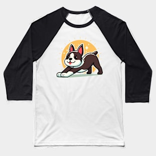 boston terrier greeting stretch Baseball T-Shirt